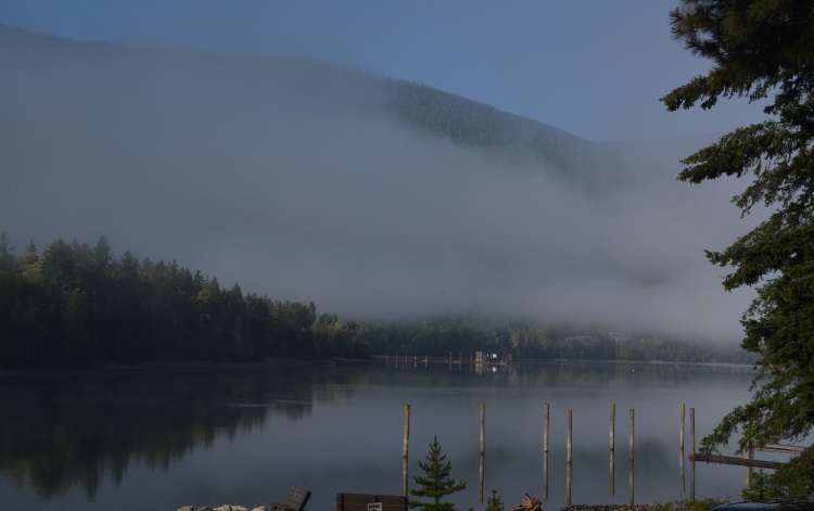 fog over mountains